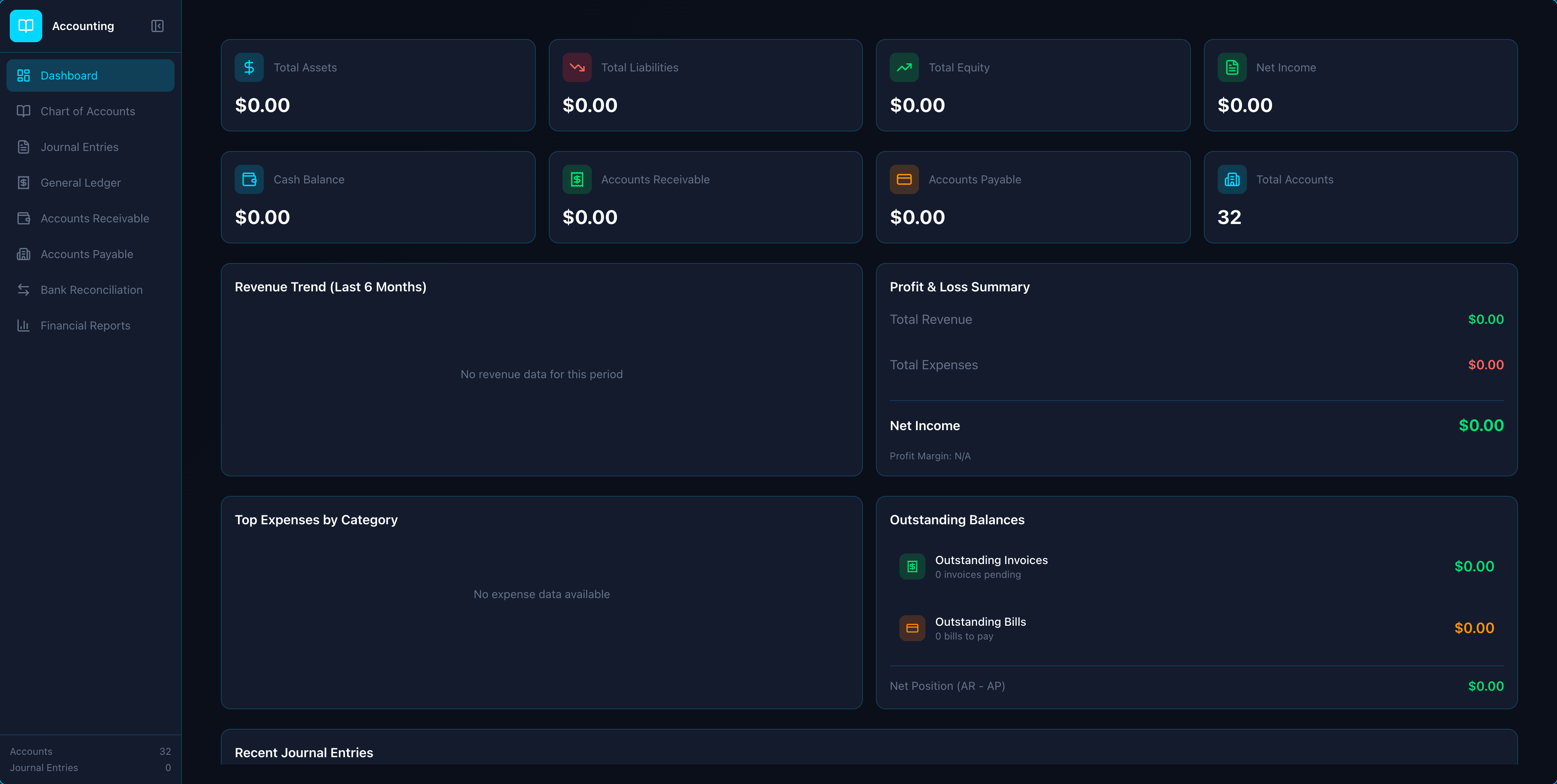 Accounting app screenshot