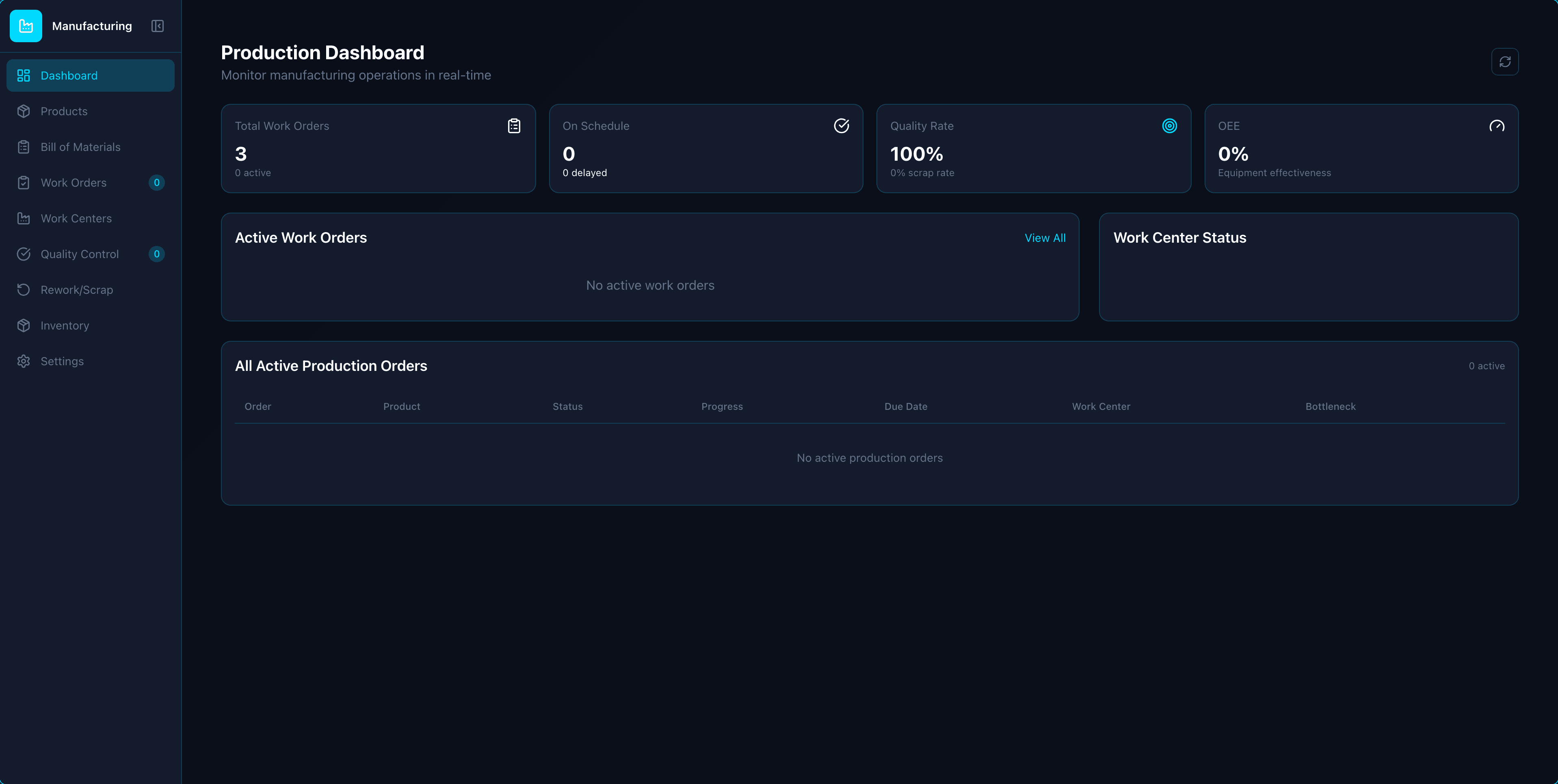 Manufacturing app screenshot