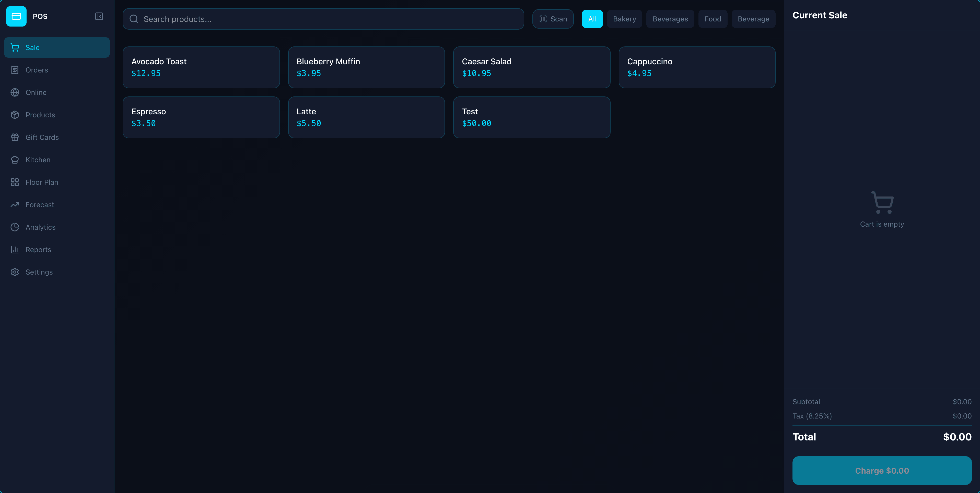 Point of Sale app screenshot