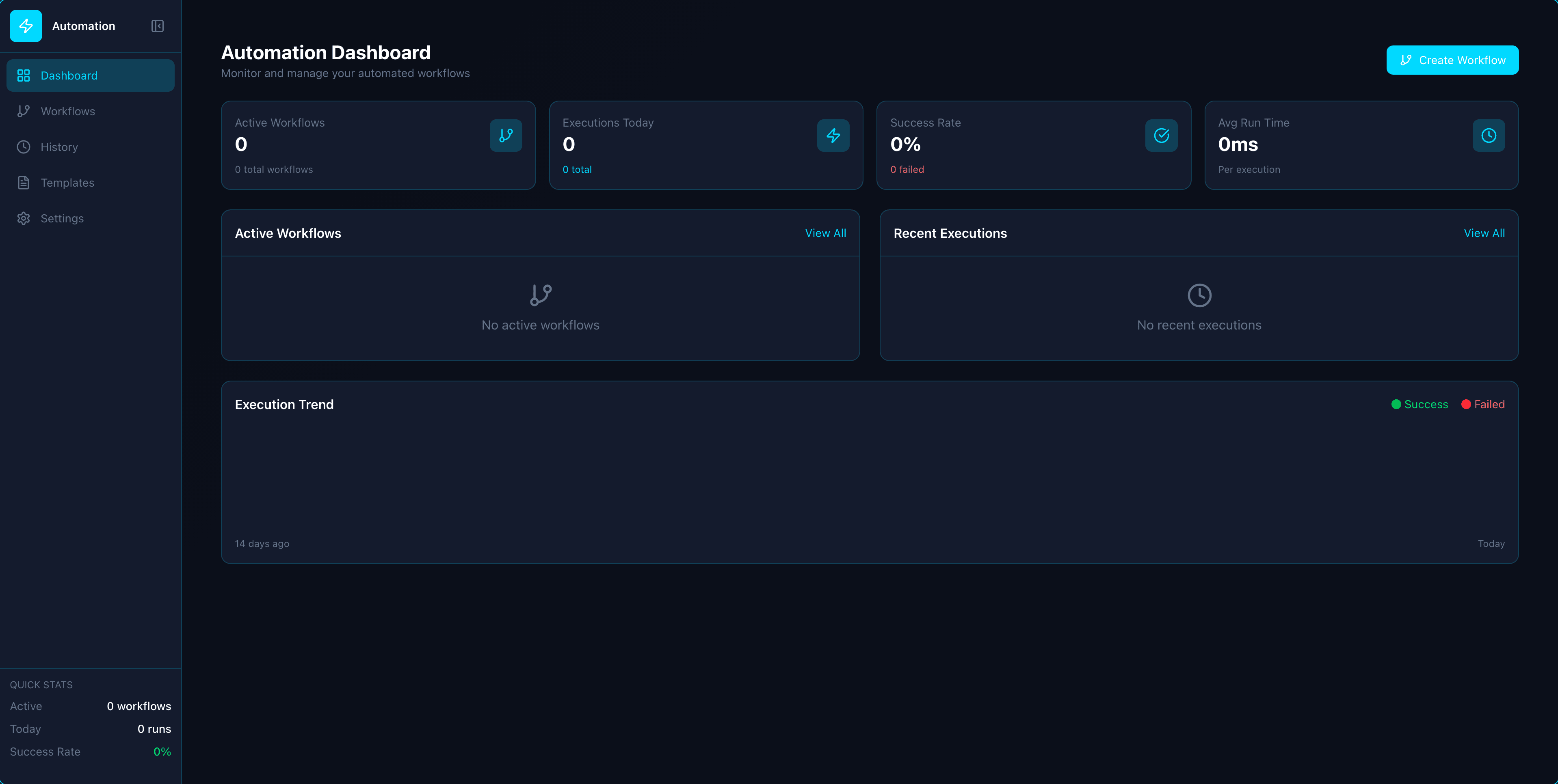 Automation app interface