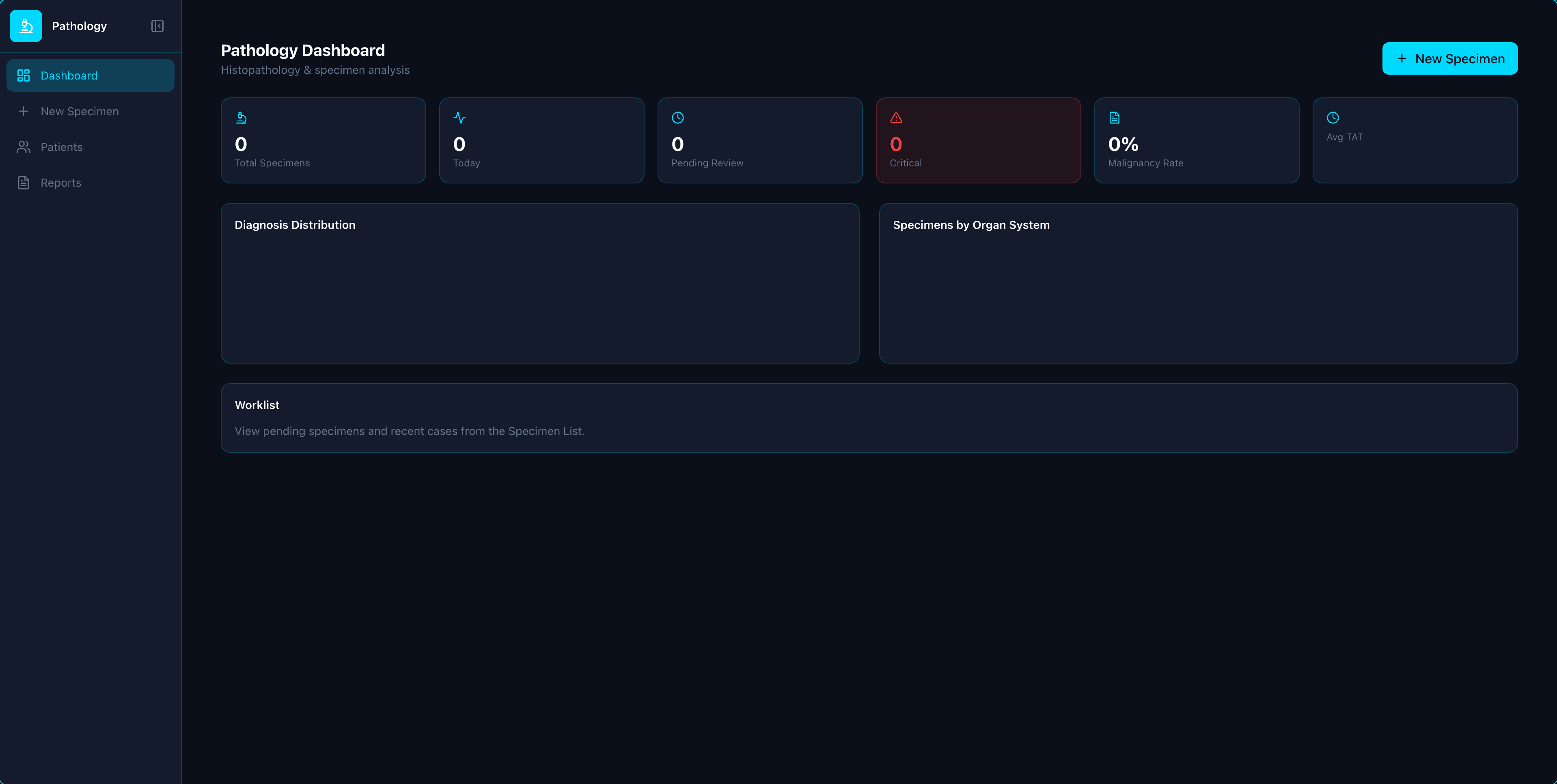 Pathology app interface